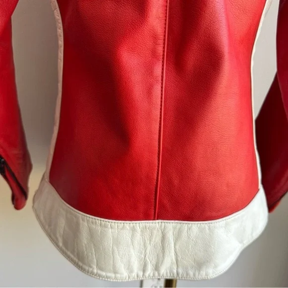 Vintage 70s 80s Swift Leathers Red Moto Racing Jacket Mens S Womens M Authentic - Picture 9 of 16